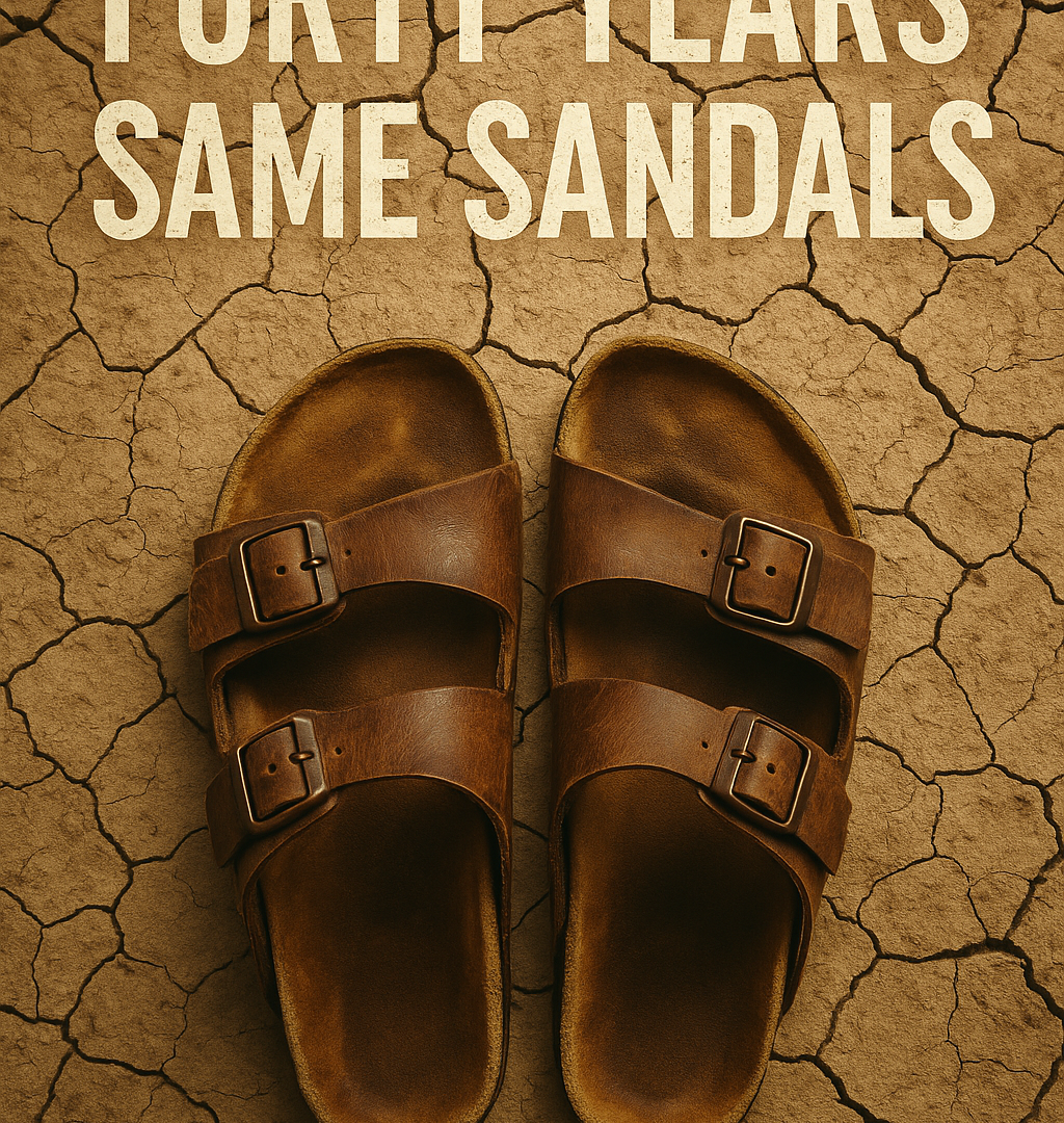 Forty Years Same Sandals